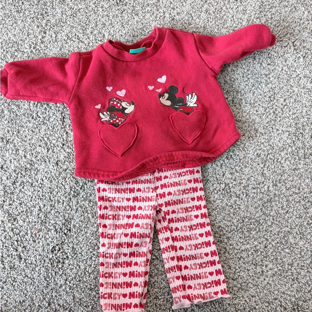 Disney Red Minnie Mouse Kids Matching Set